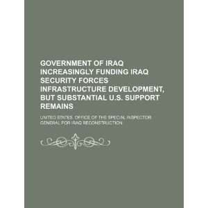  Government of Iraq increasingly funding Iraq security 