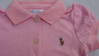 NEW RALPH LAUREN POLO GIRLS PINK DRESS (6M)  