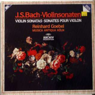 REINHARD GOEBEL bach violin sonatas 2 LP mint  ARCHIV  