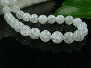 10mm NATURAL CRACK Rock crystal quartz Beads Strand 16  
