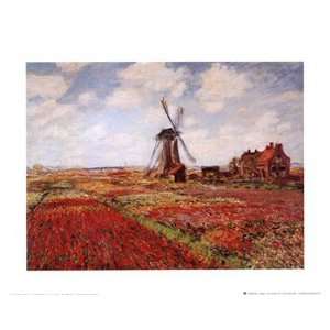  Champ de Tulipes   Poster by Claude Monet (11.75x9.5 