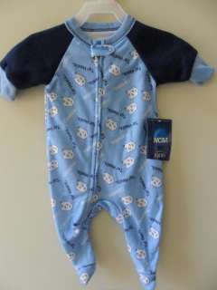 North Carolina Tar Heels Infant Toddler PJ Blanket Sleeper 3 12 Mo 2T 