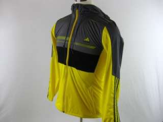   Colis Large L Hooded Running Jacket Track Top Gray Yellow M10 Marathon