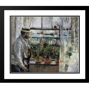 Morisot, Berthe 34x28 Framed and Double Matted Eugene Manet on the 