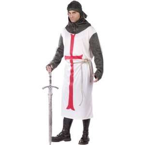 Lets Party By FunWorld Templar Knight Adult Costume / White   Size One 