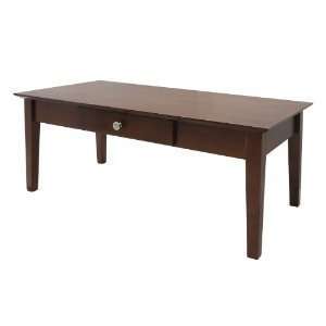 Rochester Coffee Table With One Drawer, Shaker By Winsome Wood  