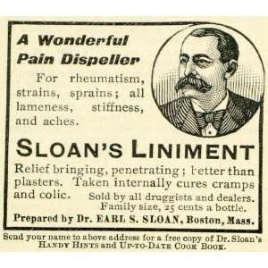 1901 Ad Dr. Earl Sloans Medical Liniment Rheumatism 