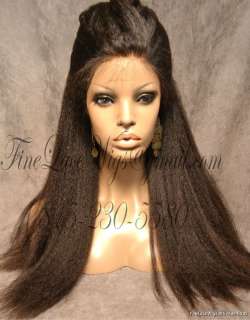 Chinese Remy Full Lace Italian Yaki Wig Straight in stock 10 16 