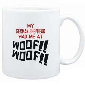   : Mug White MY German Shepherd HAD ME AT WOOF Dogs: Sports & Outdoors