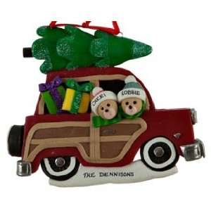  Personalized Woody Wagon Couple Christmas Ornament: Home 