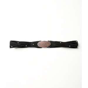  Roxy Woodcat Black Suede Belt (Size Medium): Sports 