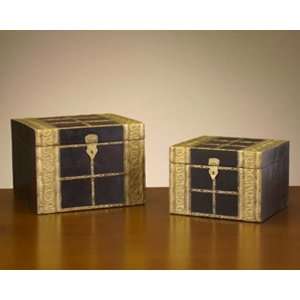  Wood Boxes with Embossed Brass: Home & Kitchen