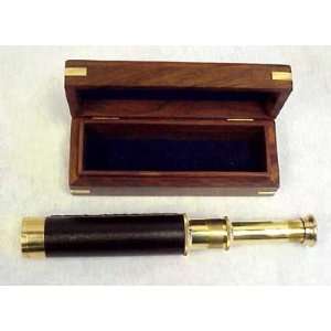  Brass Telescope in Wood Case