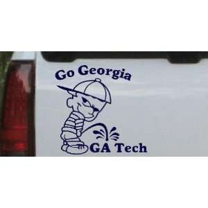   0in    Go Georgia Pee On GA Tech Car Window Wall Laptop Decal Sticker