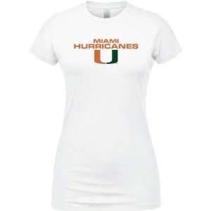    Miami Hurricanes White Womens Legend T Shirt: Sports & Outdoors