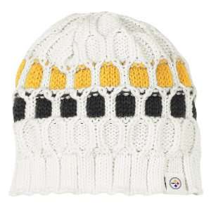   Steelers Womens Cream Knit Hat One Size Fits All
