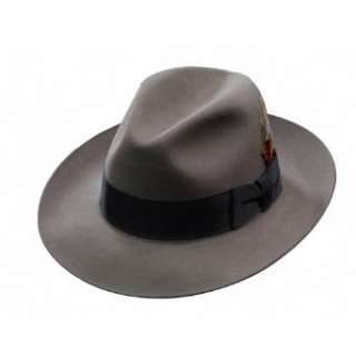  Stetson Temple Fur Felt Fedora Hat: Clothing