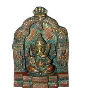  Seated Ganesh in Abaya Mudra Indian Ganesha Statue 5.5 