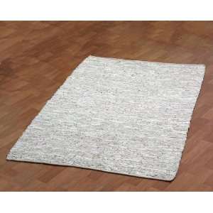 White Leather Matador 8x10 Rug with 