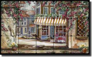 Cook French Town Square Tumbled Marble Tile Mural Art  