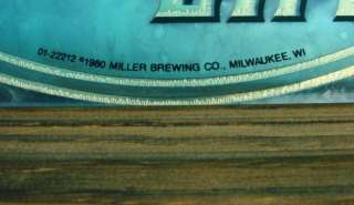 1980 Miller High Life Beer Framed Bar Sign SWINGING ON THE MOON MIRROR 