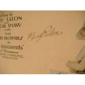   Music Signed Autograph When My Dreams Come True 1929
