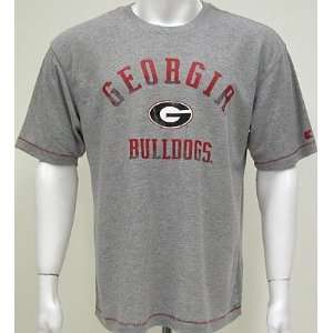  Georgia Bulldogs NCAA Thermal Distressed T Shirt: Sports 