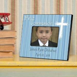   : Personalized First Communion The Light of God Blue Picture Frames