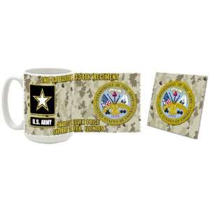   Army 2nd Battalion 334th Regiment Coffee Mug/Coaster: Kitchen & Dining