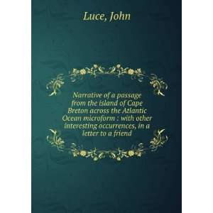  Narrative of a passage from the island of Cape Breton 