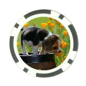  Cute puppy beagle Poker Chip Card Guard Great Gift Idea 