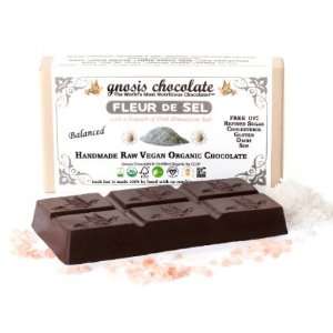 Gnosis Fleur de Sel Raw Chocolate Bar Grocery & Gourmet Food