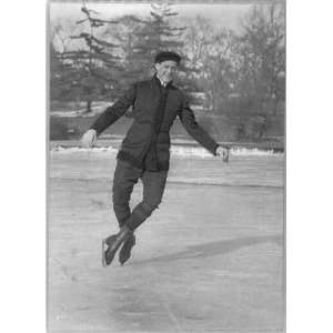 Irving Brokaw ice skating: Central Park Lake,NYC:  Home 
