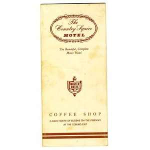   Country Squire Coffee Shop Menu Eugene Oregon 1970s: Everything Else