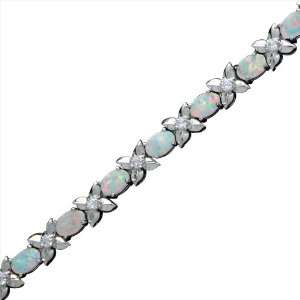   Cubic Zirconia Opal Color Stone Bracelet   7 Puresplash Jewelry
