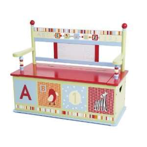   of Discovery Alphabet Soup Bench Seat w/ Storage Furniture & Decor