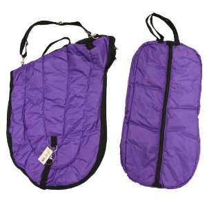  All Purpose English Saddle Carrier Bridle Bag Purple Set 