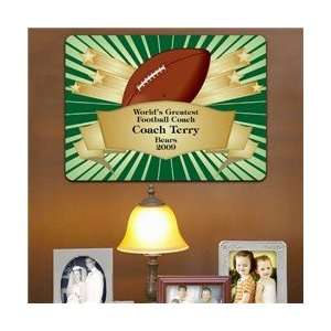  Personalized Football Coach Award Wall Sign Everything 