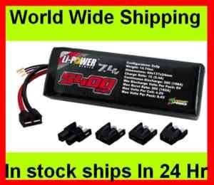 Venom LiPo 2S 2P 7.4V 5400mAh 20C R/C Car Traxxas Plug  