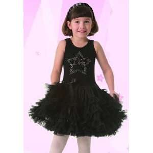  Kids Black Tutu Dress Up Diva Girls New Dance Costume M 