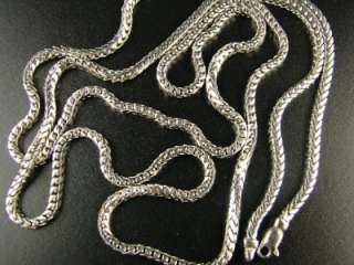 10K 3.0 MM WHITE GOLD 38 INCH SOLID FRANCO/SNAKE CHAIN  