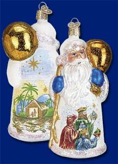 GL 3 WISE MEN FATHER CHRISTMAS OLD WORLD ORNAMENT 40223  