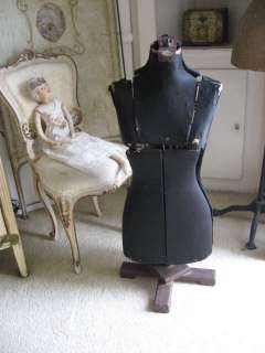OMG Old French BLACK DRESS FORM WOMAN on STAND The Best Perfect 