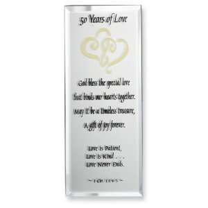  50 Years of Love Message Mirror Plaque Jewelry