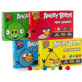Angry Birds Fruit Gummy Candy 3.5 Oz, 3 of Each Colorored Box 