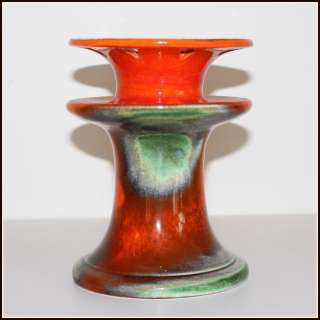 Royal Haeger Vase #3013 in Orange & Green Mid Century Danish Modern 
