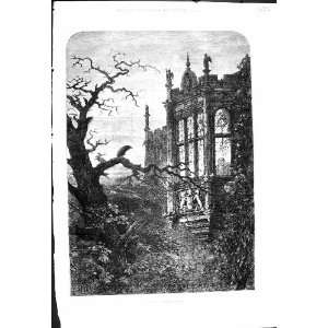  1878 Evil Omen Scary House Trees Architecture Fine Art 
