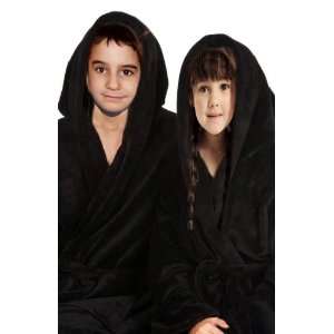 : Luxury Hooded Robe   Terry Velour Kids Bathrobe, 100% Turkish 