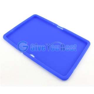 Blue Soft Silicone Case Cover Protector For Samsung Galaxy Tab 10.1 GT 