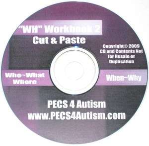 12 CUT & PASTE Workbooks CD Autism PECS Speech Therapy  